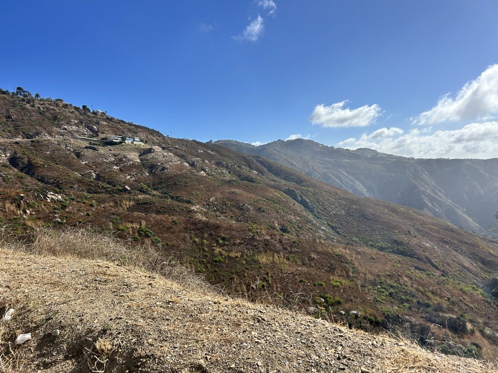 A hilltop overlook above the coast