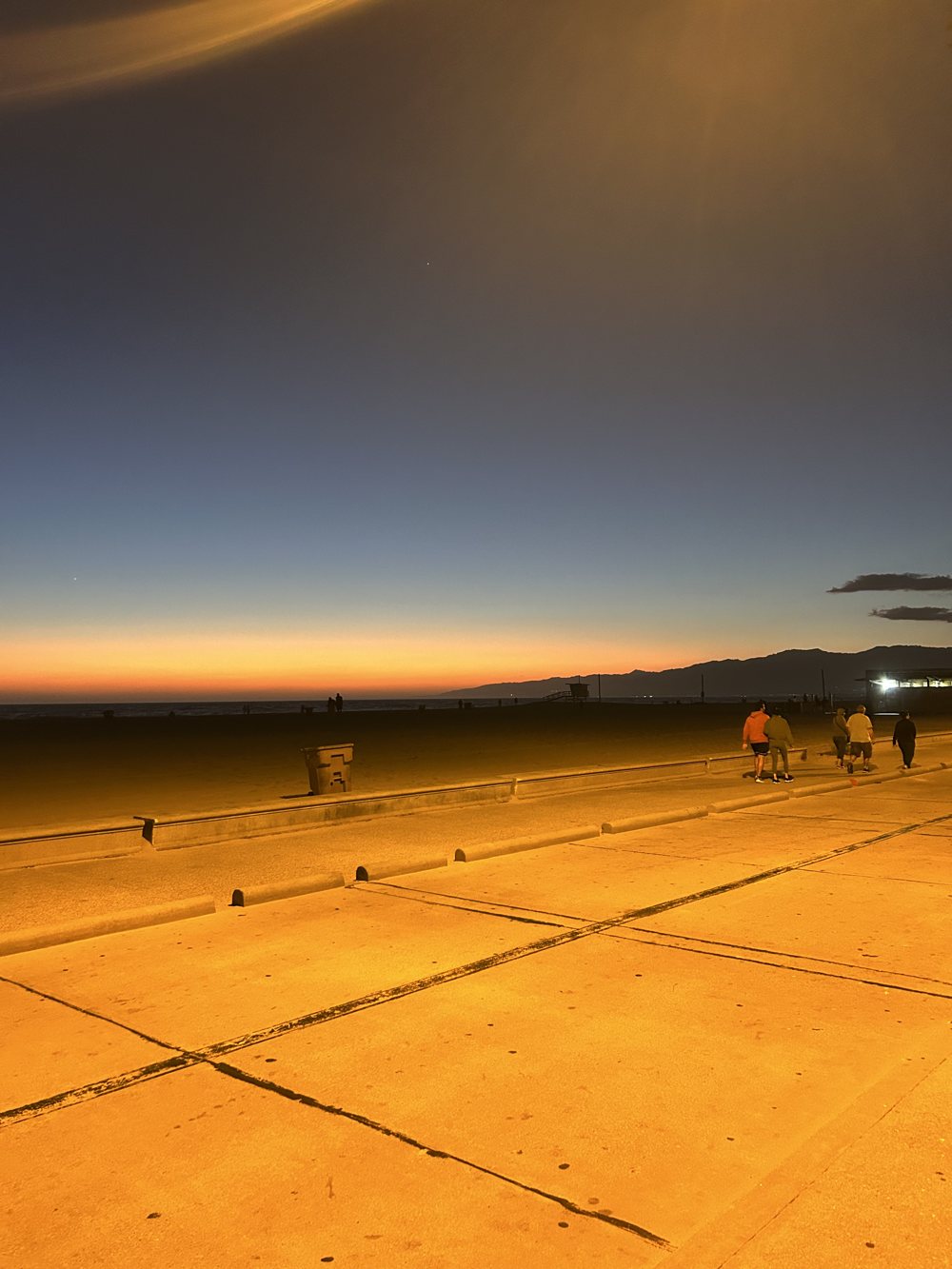 Golden-hour sunset over the Pacific